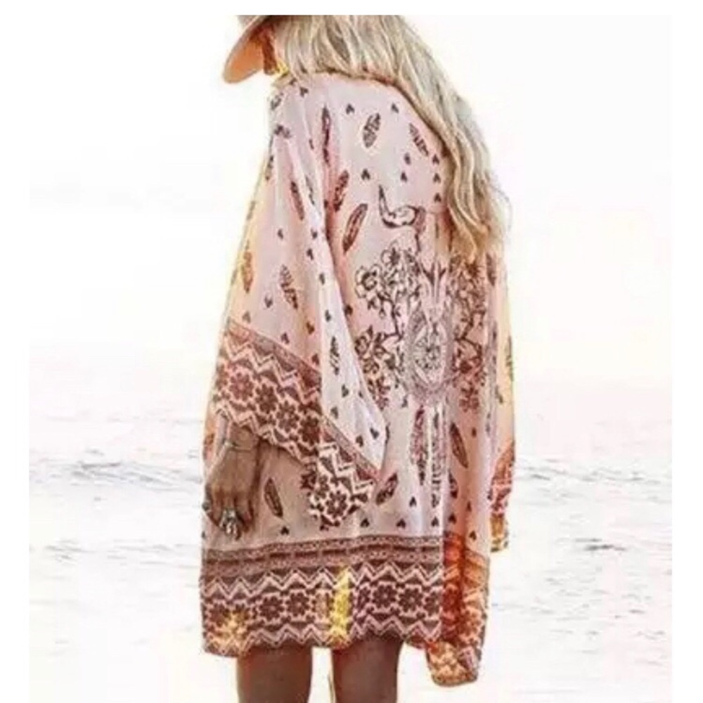 Beach Kimono,Bohemian kimono,Beach coverup